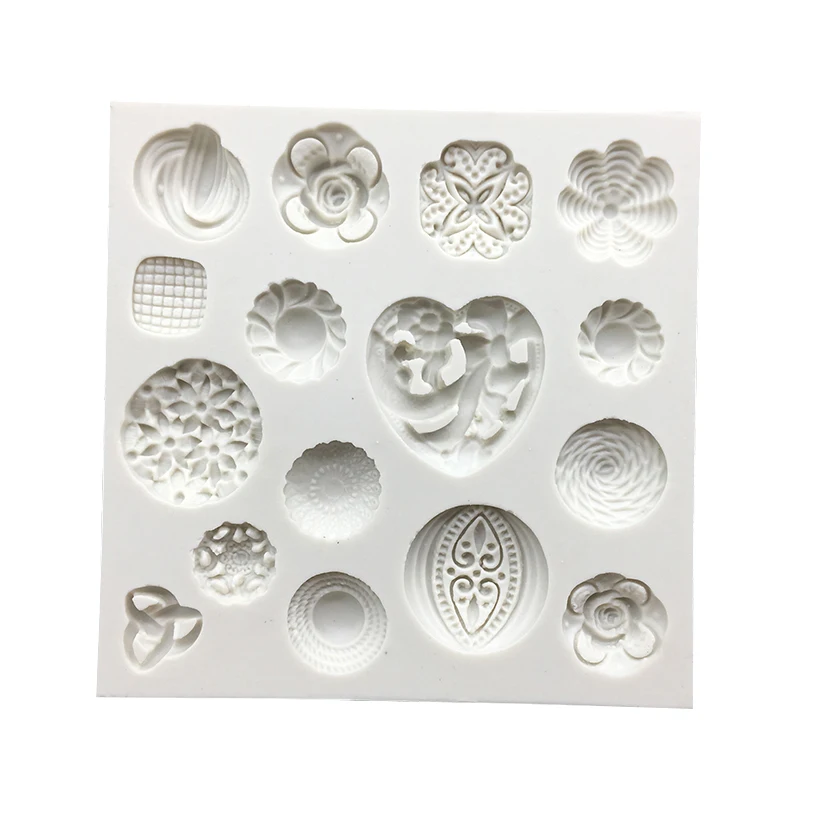 16 Gemstone 100% Platinum Silicone Sugarcraft Mould, Fondant Cake Decorating Tools Bakeware