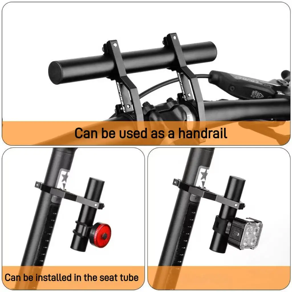 10/20CM Aluminiumlegierung Fahrradlenker-Verlängerung Mountainbike Frontlichthalterung Taschenlampenhalter Fahrradlenker-Verlängerung – Detail 3