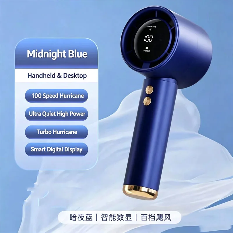 

HOMEFISH Mini Handheld Fan USB Fast Charging Portable Air Calculating Fan Mute Highspeed Fan for Travel Outdoor Activities