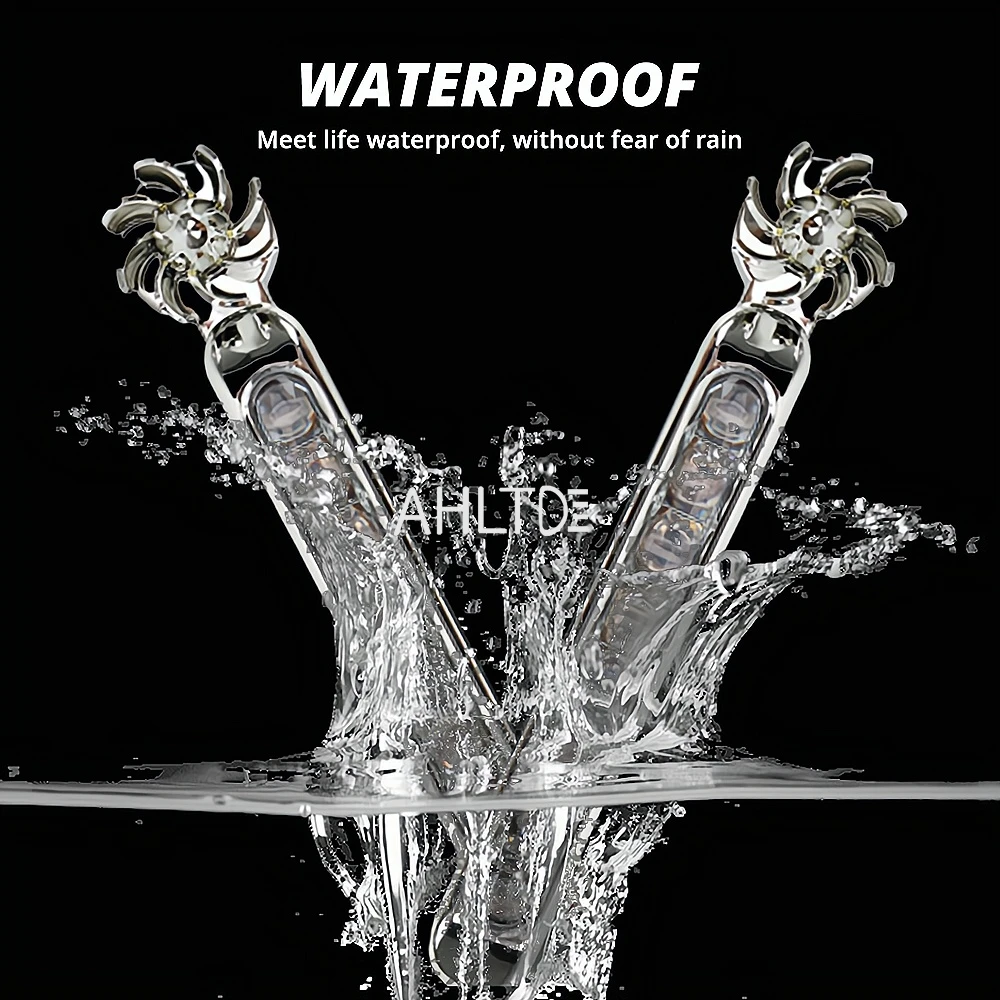 2pcs Wind Powered Car DayTime Running Lights 8LED Rotation Fan Daylight No Need External Power Auto Decorative fog Lamp DRL Led