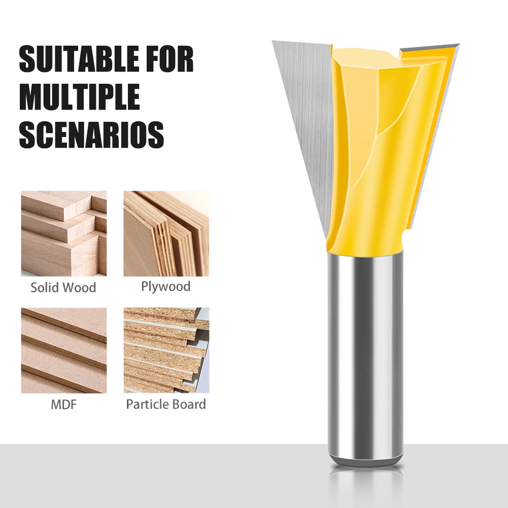 1Pcs 6mm 12mm Shank Dovetail Joint Router Bits Set Dovetail Joint Router Bits Set 14 Degree Milling Cutter For Wood