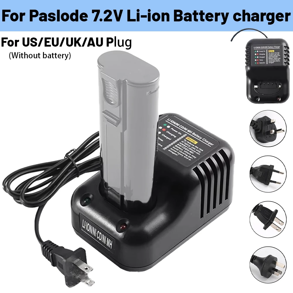 

For Paslode Battery Charger All-round Heat Dissipation Intelligent Protection System Battery Chargers 2 in 1 Lithium-ion/NiCD