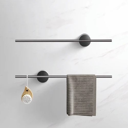 블랙 거치대 알루미늄 합금 욕실 수건 행어, 방수 수건 바 SS 골드 랙 선반 액세서리 811783 