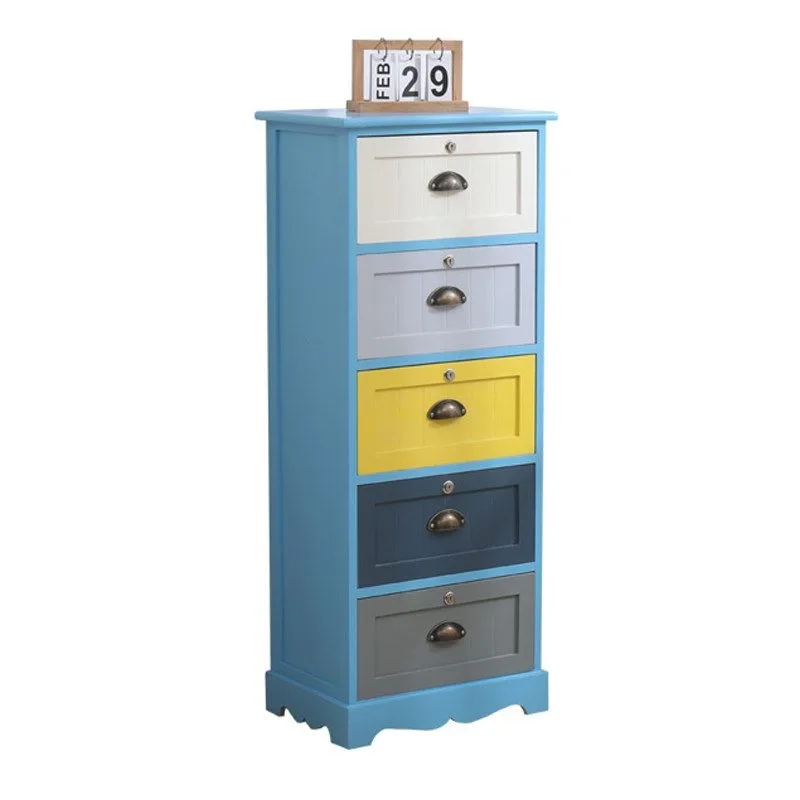 chest of drawers, solid wood simple bedroom with lock storage cabinet, living room crevice cabinet, locker, household wooden