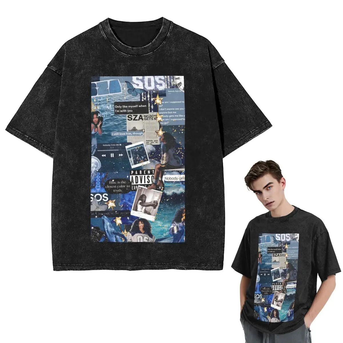 

Уличная одежда, футболки SZA Song Singer, стираная футболка с коротким рукавом, футболка в стиле хип-хоп, топы, футболки для мужчин и женщин