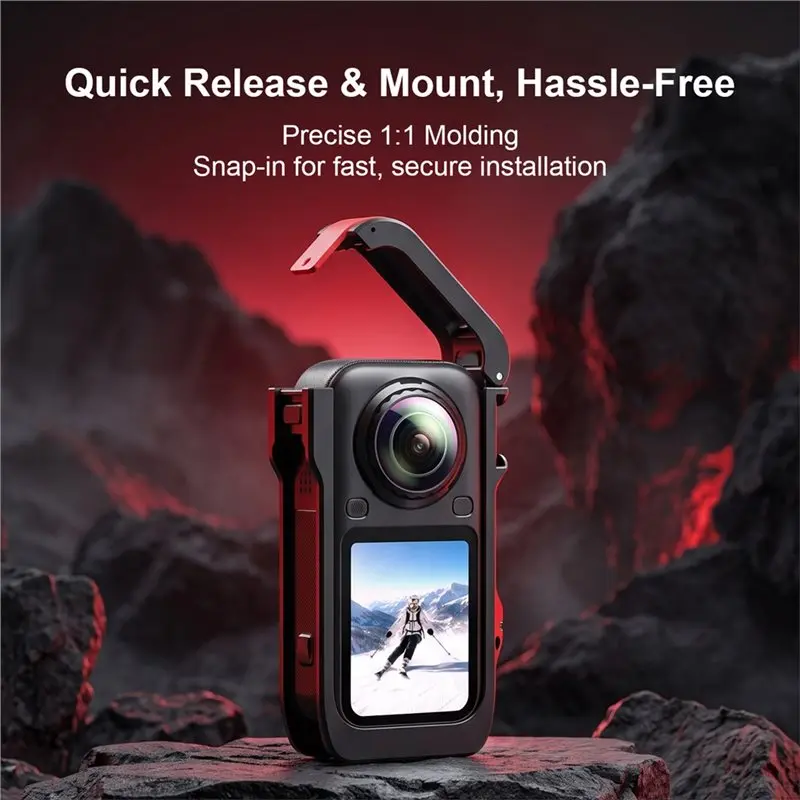 DTB7 Protective Expansion Frame Case for X6 Action Camera Shockproof Aluminum Alloy Cage with Mounting Points Vlogging Travel