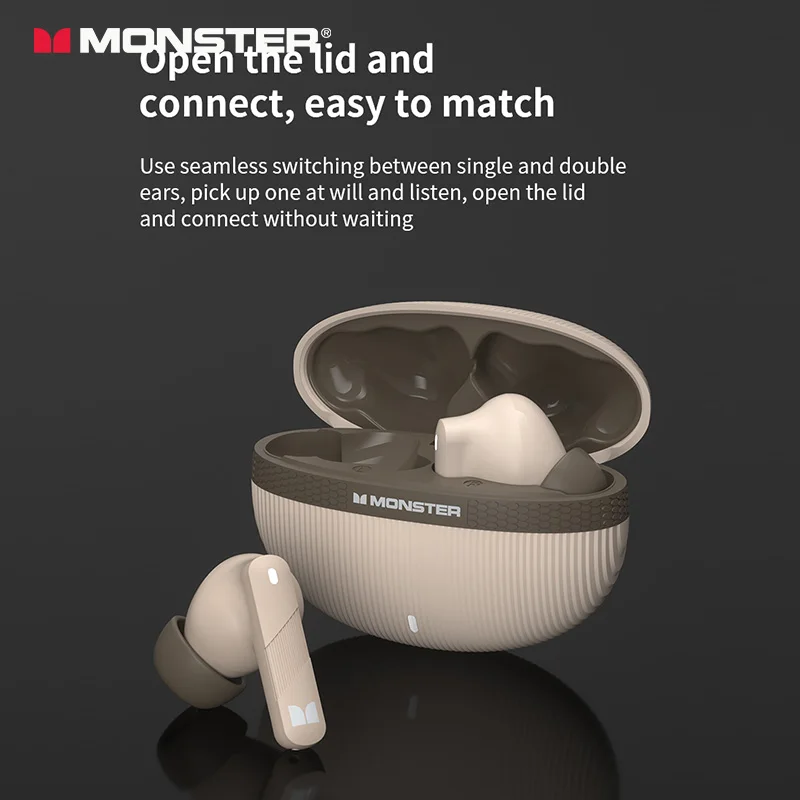 Monster TWS True سماعة لاسلكية تعمل بالبلوتوث سماعات أذن لعبة ANC سماعات ENC إلغاء الضوضاء HiFi سماعات صوت سماعة رأس رياضية مع ميكروفون #1