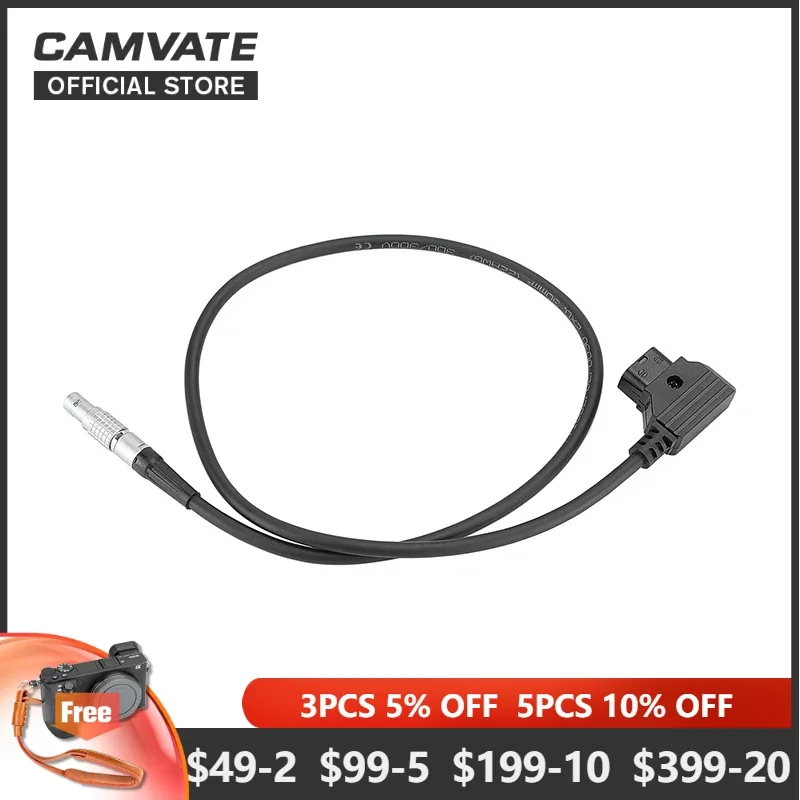 CAMVATE 2-Pin Female to D-Tap Male Connector Power Cable For Teradek, Paralinx, Cinegears, Ghost Eye, Came TV, Serv Pro,Sidekick