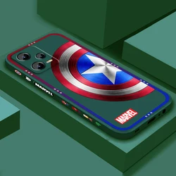 Marvel Logo Art Design Avengers For Xiaomi Redmi Note 14 13 13R 12 12R 11 11T 11S Pro Plus 4G 5G Liquid Left Rope Phone Case