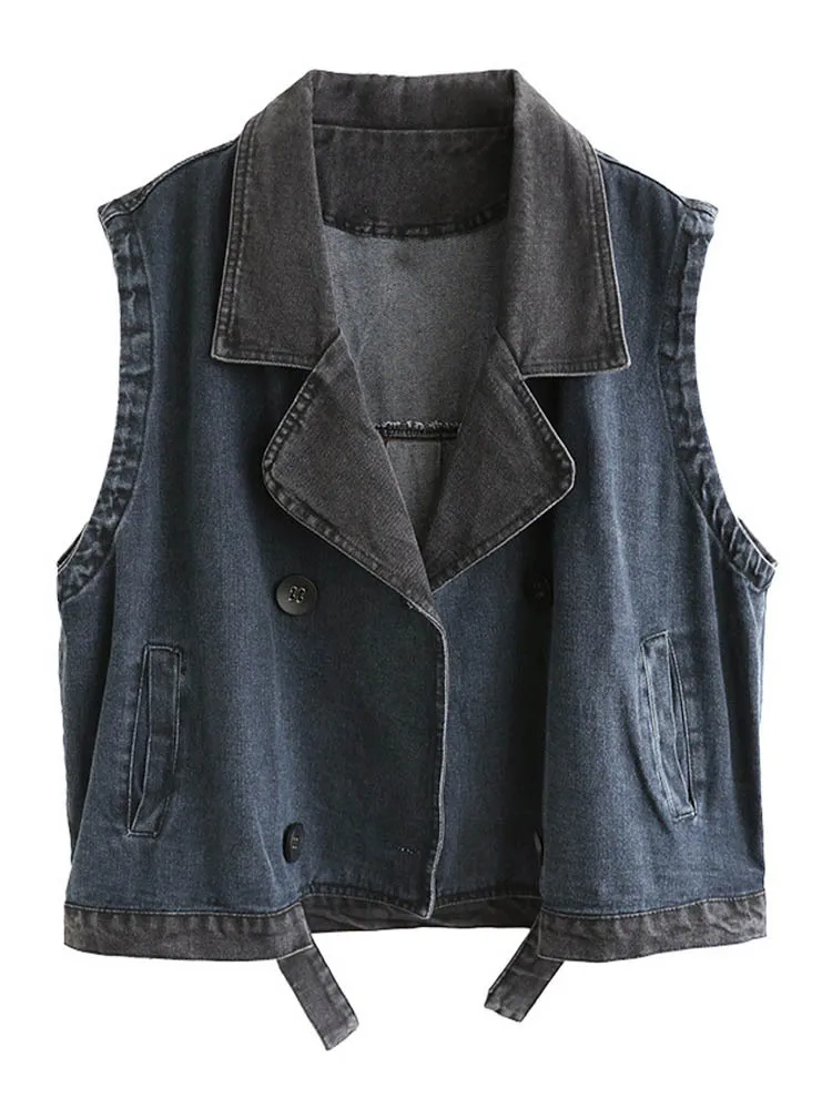 Max LuLu 2022 Fall Korean Fashion Sleeveless Coats Womens Vintage Loose Denim Vest Ladies Casual Punk Waistcoats Luxury Clothes