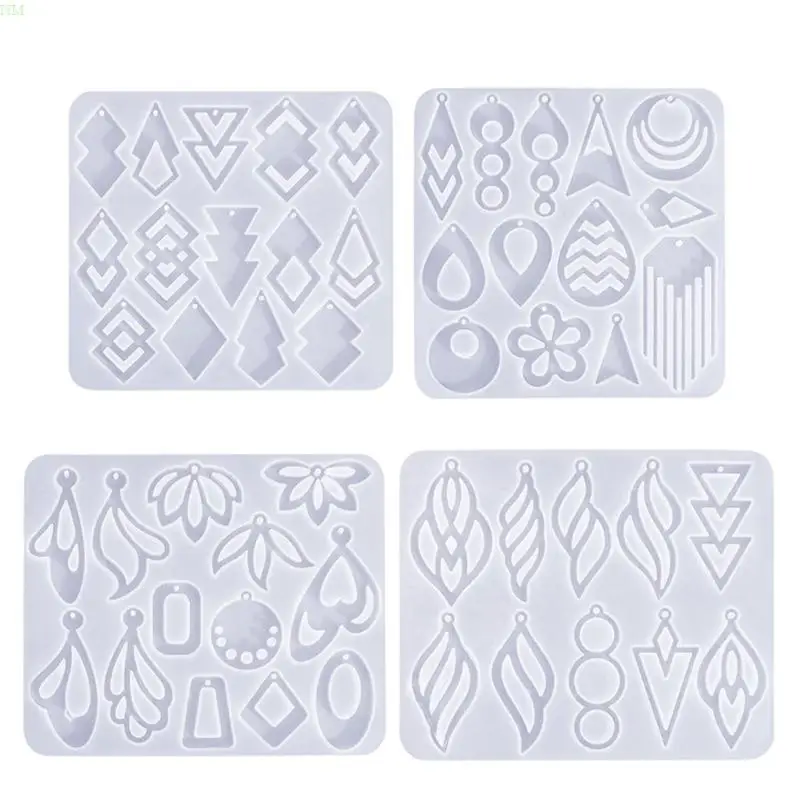 Easy to Use Silicone Mold Geometric Earrings Molds Hollow Jewelry Molds Silicone Material Gift for Jewelry Enthusiasts NM