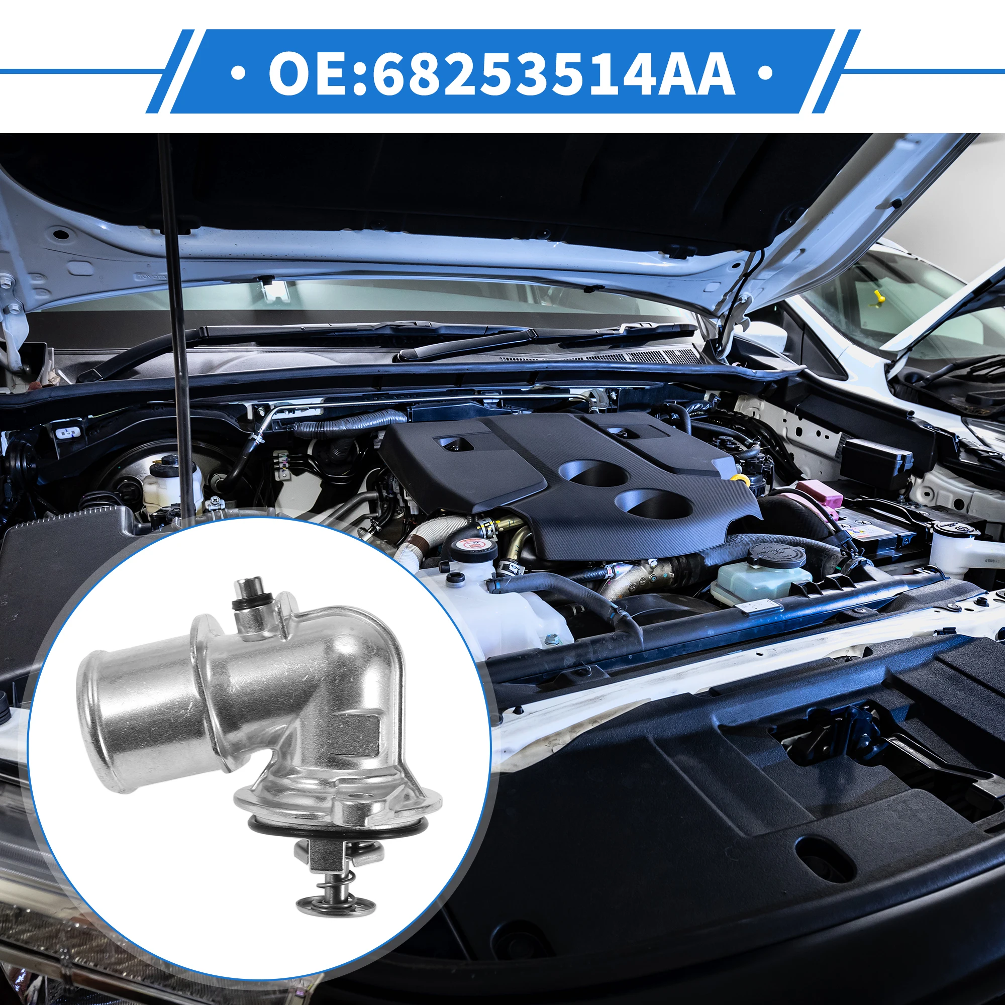 X Autohaux محرك المبرد ترموستات الإسكان الجمعية ل Ram 1500 2014-2023 رقم 68253514AA