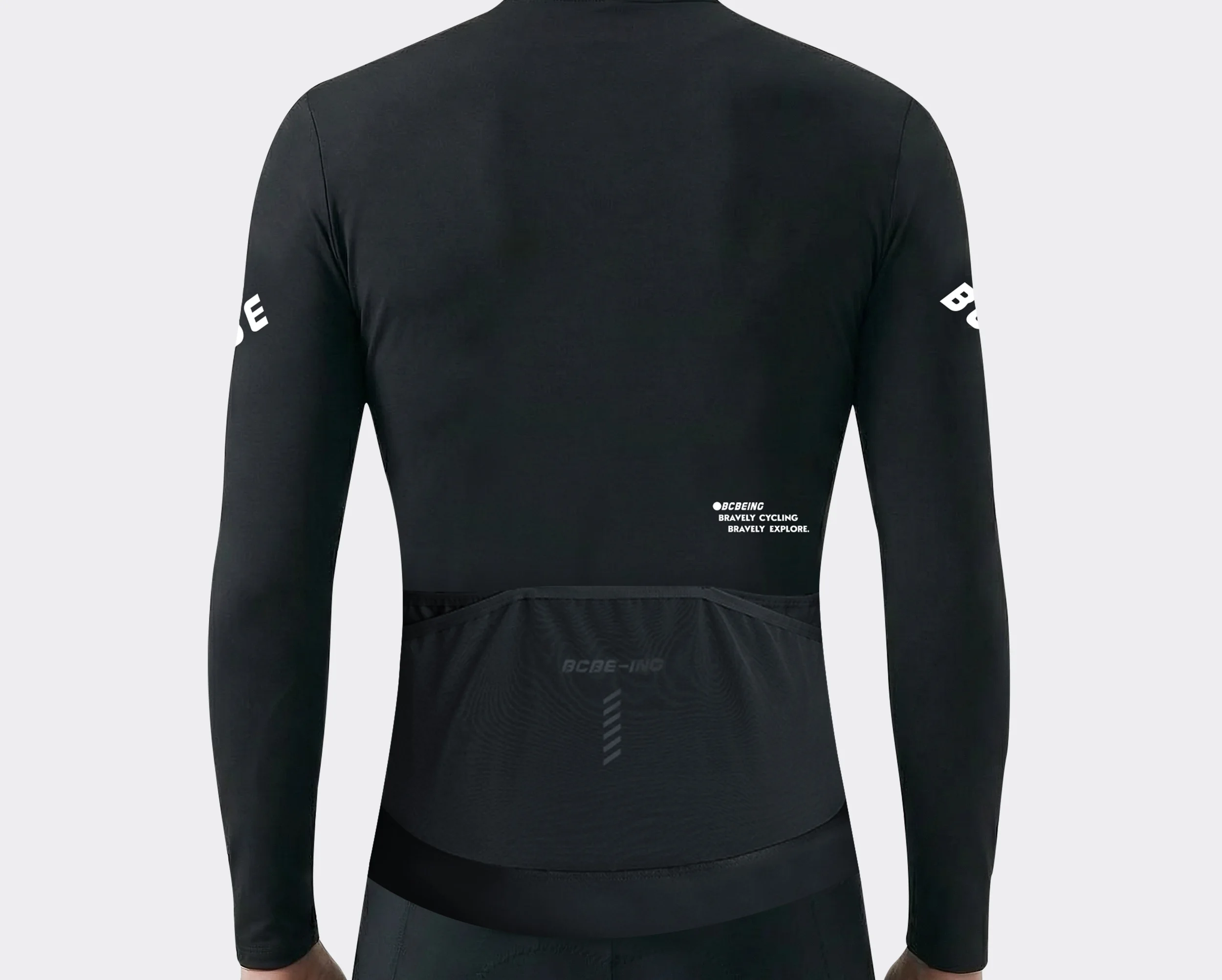 BCBE-ING Herren-Radtrikot für Winter und Herbst, Langarm, Thermofleece-Futter, Warmes Fahrradtrikot für Rennrad und Mountainbike – Detail 6