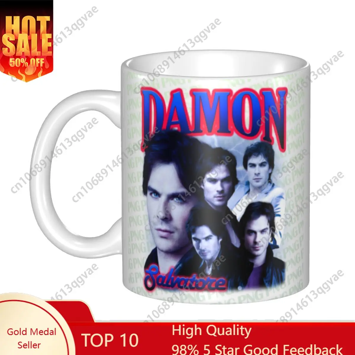 

Damon Salvatore Ceramic Mug The Vampire Diaries Coffee Cups Creative Gift 11 oz Ceramic Mugs Water Drinking tee juice Cups