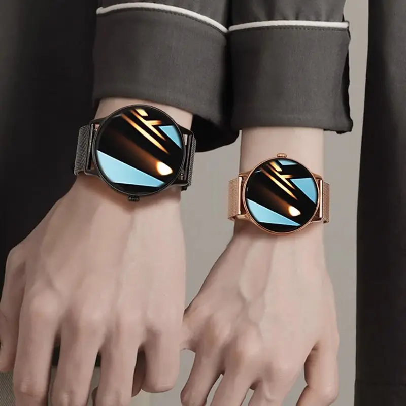 Coppia di un paio di orologi intelligenti adatti per chiamate di telefoni cellulari Regali di compleanno Braccialetti sportivi da donna