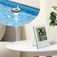 Wireless Floating Thermometer Easy Read Digital Pool Thermometer Water Temperature Thermometer for Swimming Pool Bathtub Hot Tub