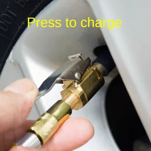 Car tire Air Chuck Inflating Pump Valve Connector, Clip-On Adapter, Brass, 8mm Wheel Tire, Car Accessories Main Sales Valve Moto Tire - №1
