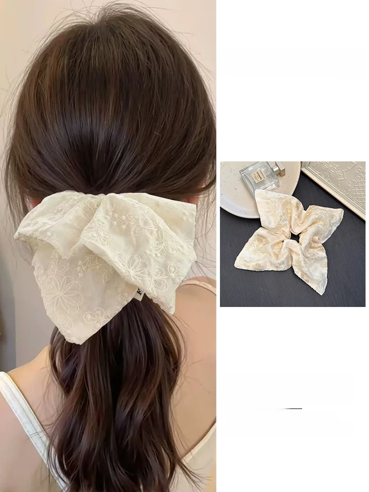 lenco-quadrado-coreano-com-flor-de-croche-para-cabelo-feminino-elastico-para-rabo-de-cavalo-baixo-acessorios-de-cabelo-modernos