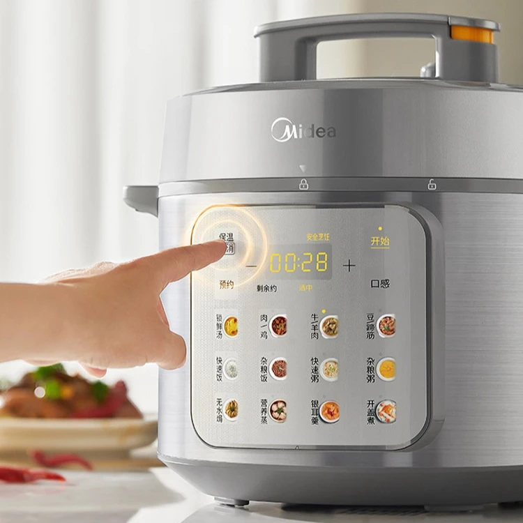 Titanium 0 Fluorine Electric Pressure Cooker Double Ball Multifunctional 5L Large Capacity 0 Coated Stainless Steel Inner