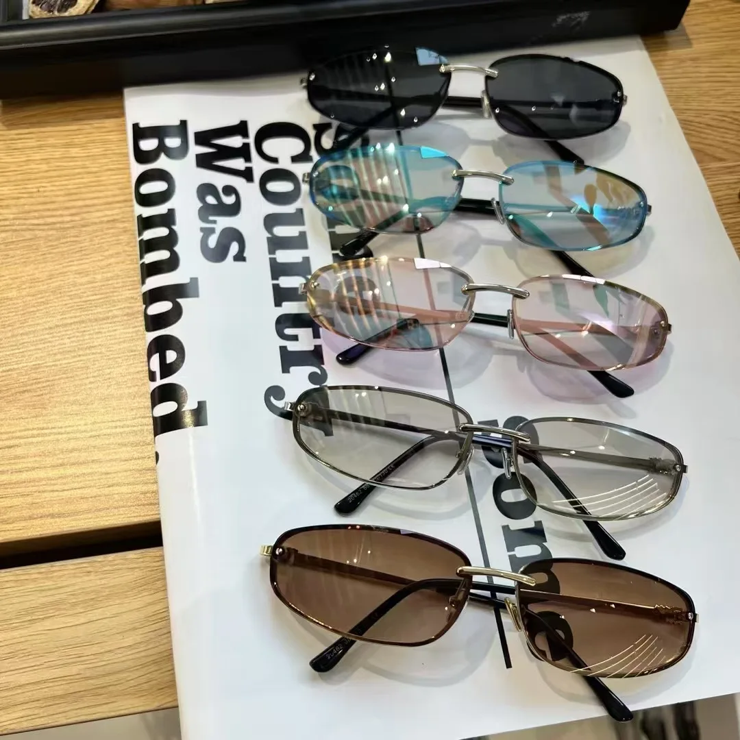 

Y2K Trendy Stylish Sun Glasses for Women Oval Shape Anti-reflective Sunglasses Women European American Men’s Sunglasses Goggles