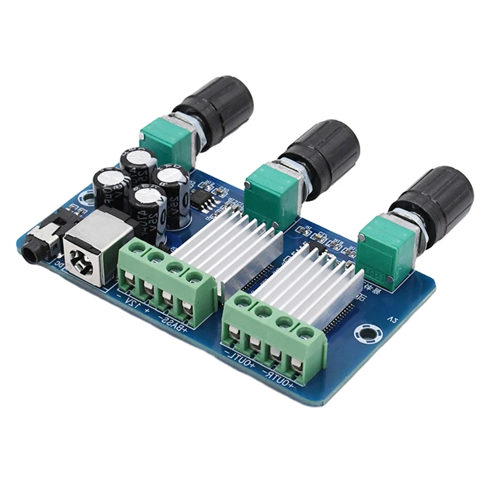 DC 12V 2*15W+30W XH-A355 Digital Power Amplifier 2.1 Channel with Tuning HD Sound Quality Audio Digital Sound Amplifier Board