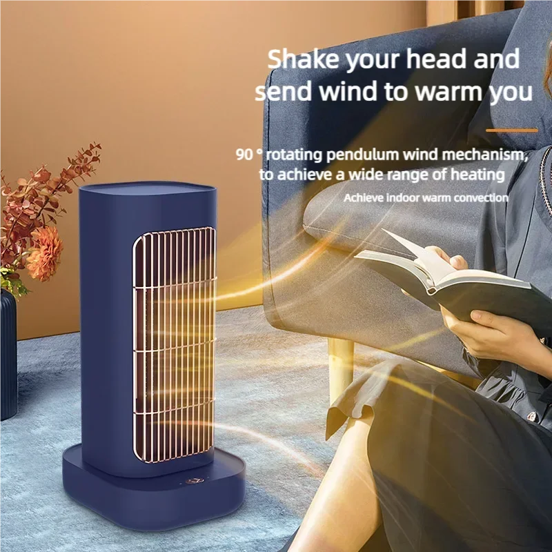 Xiaomi aquecedor elétrico 1200w elétrico portátil balançando cabeça ventilador de ar quente ptc calor rápido para escritório quarto inverno quente