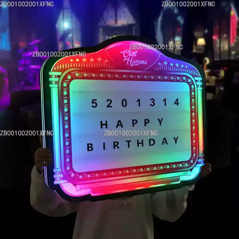Luminous Acrylic Hand Card, Letter Light Sign, Removable Card Props for Bar & Wine Atmosphere