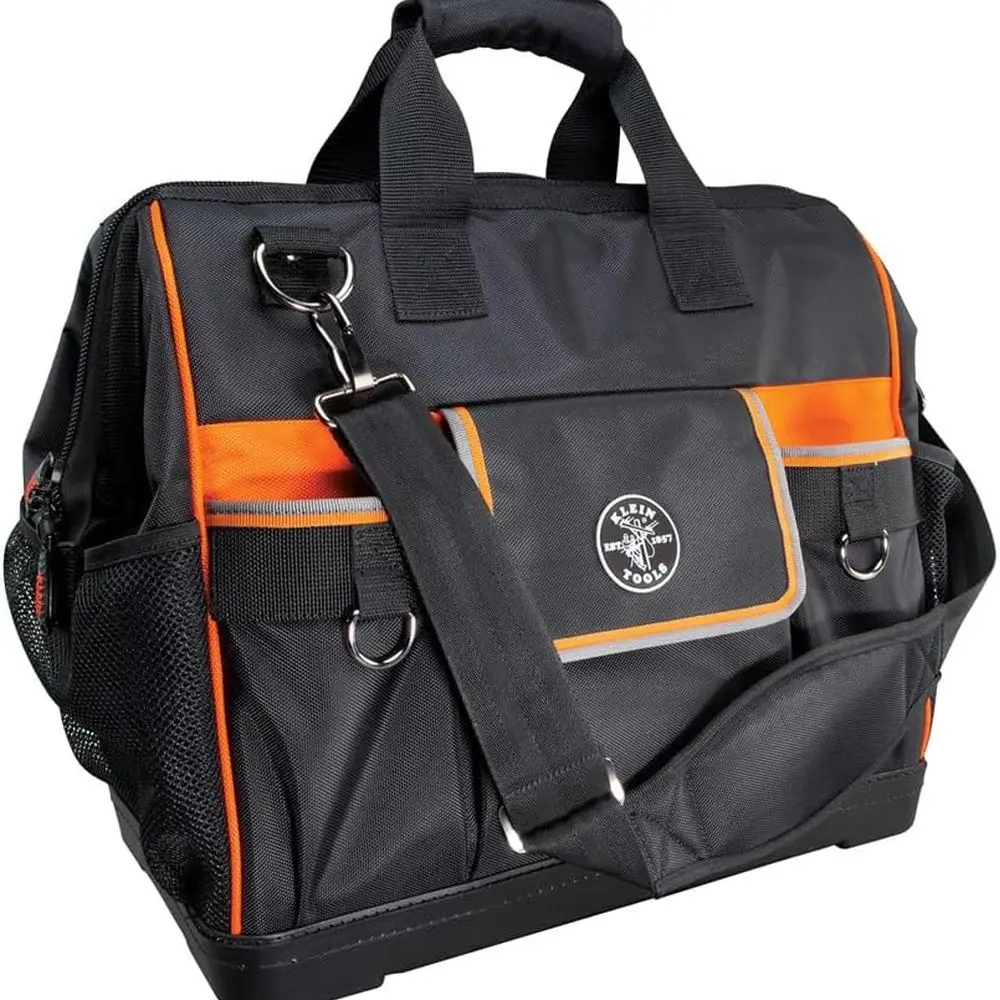 

Сумка для инструментов Tradesman Pro с широким открытием из баллистического плетения 1680 с формованным дном и съемным плечевым ремнем