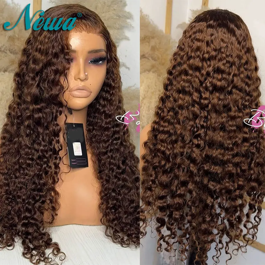 Newa Hair Brown Glueless HD Lace Closure Wig 5x5/7x5 Human Hair Wigs Skinlike Real HD Lace Frontal Wig Pre Plucked Wig For Women