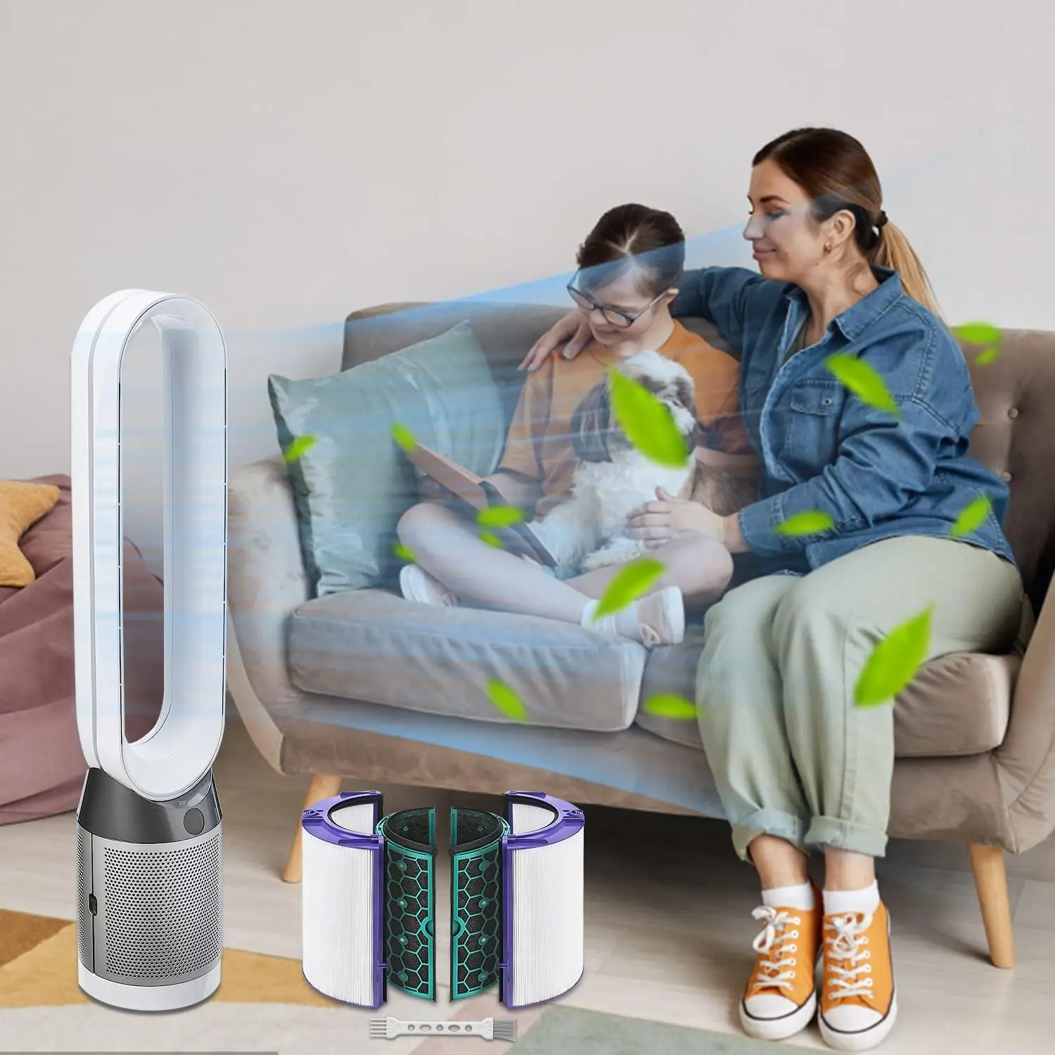 Kohle filter für Dyson TP04 HP04 DP04 Pure Cool Hepa Purifier 600-02 versiegeltes zweistufiges 360-Grad-Filtersystem