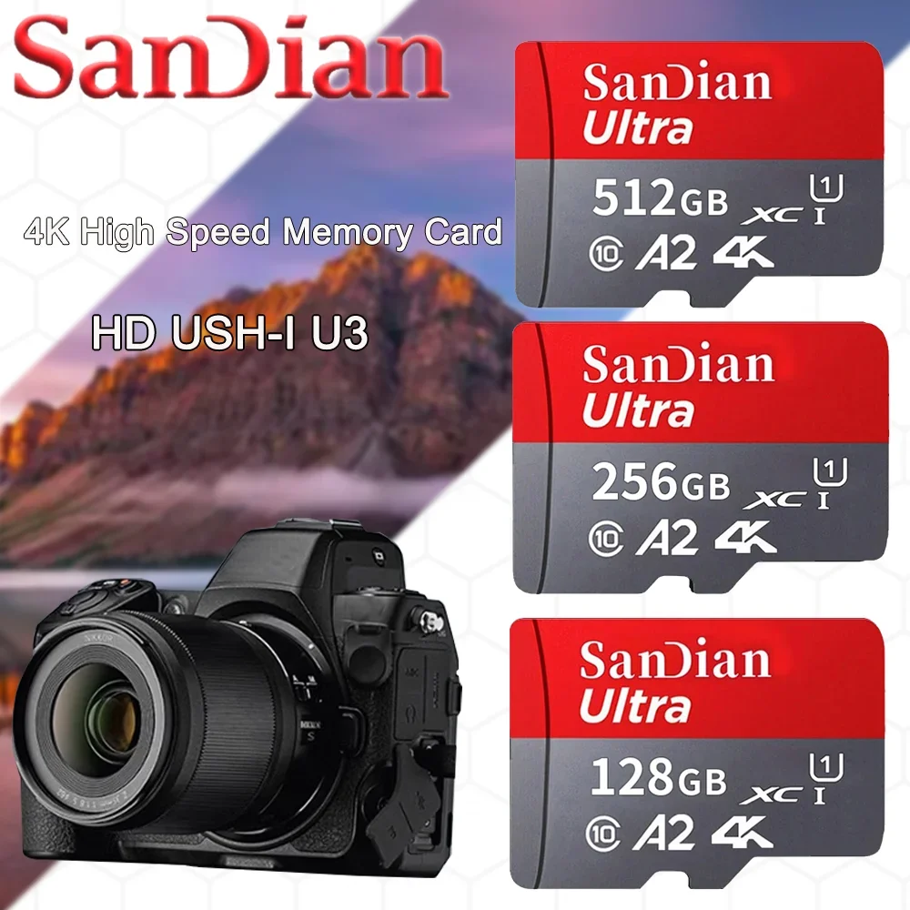 Cartão de Memória Micro TF SD 64GB 128GB 256GB 512GB, Cartão SD U3 A2 Classe 10 para Nintendo Switch OLED, Armazenamento de Jogos