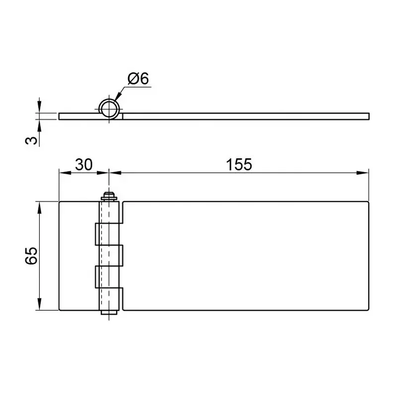 Iron Galvanized Non-porous Welded 8 Inch Long Symmetric Hinge