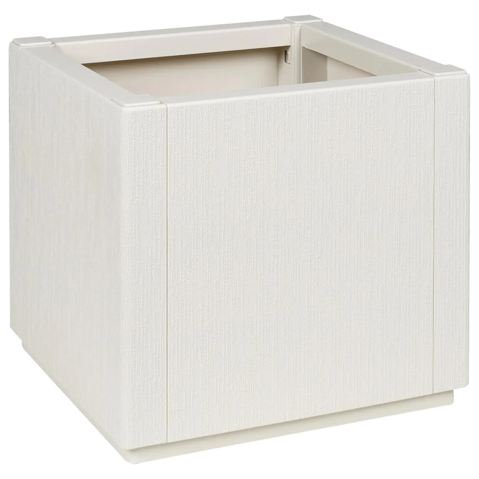 

Garden Planter White 36x36x35 cm Durable PP Material Outdoor Flower Pot for Home Garden Decor
