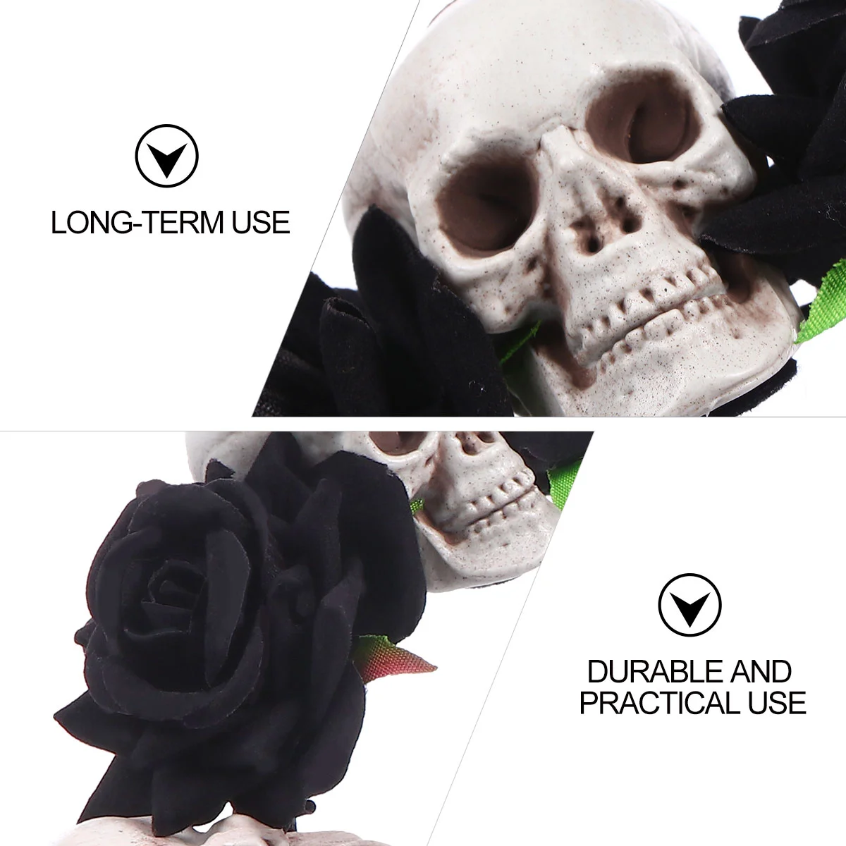 Head Band Halloween Headband Flower Hair Accessories Headgear Fashion Black Skull Hoop