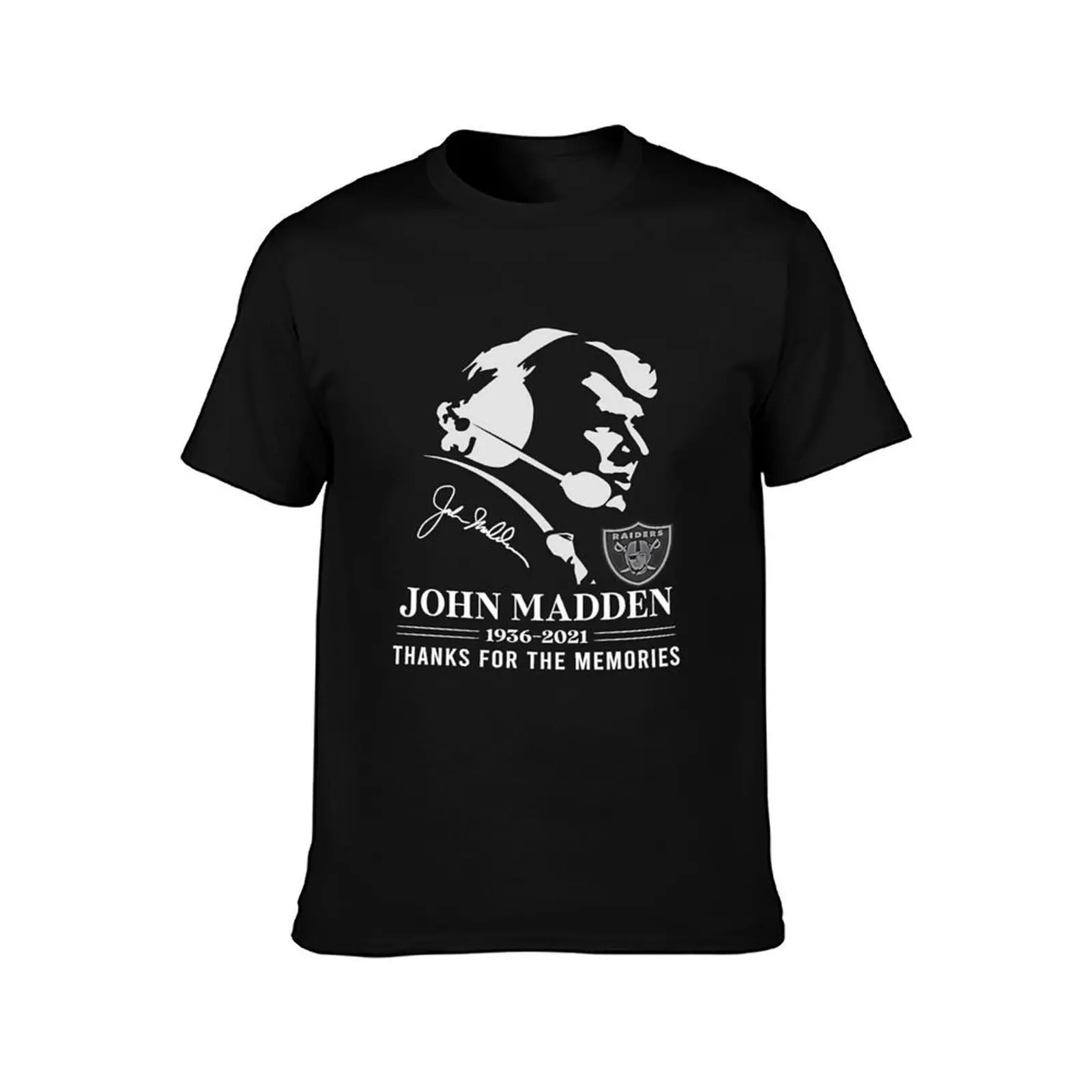 JOHN MADDEN T-Shirt, Summer Casual Cotton Tee, Oversized Streetwear Tops, Vintage Graphic Print, Loose Fit Short Sleeve