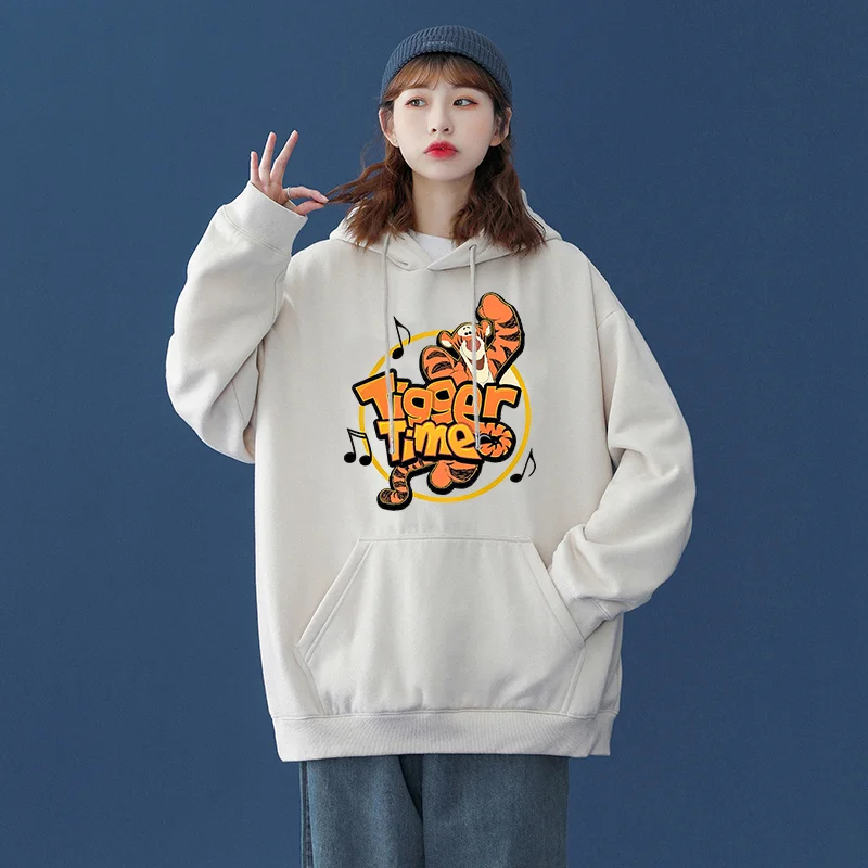 

Disney The Pooh Tigger fashion hoodie long-sleeved Hoodie Spring and autumn loose casual sports street lovers the same hoodie