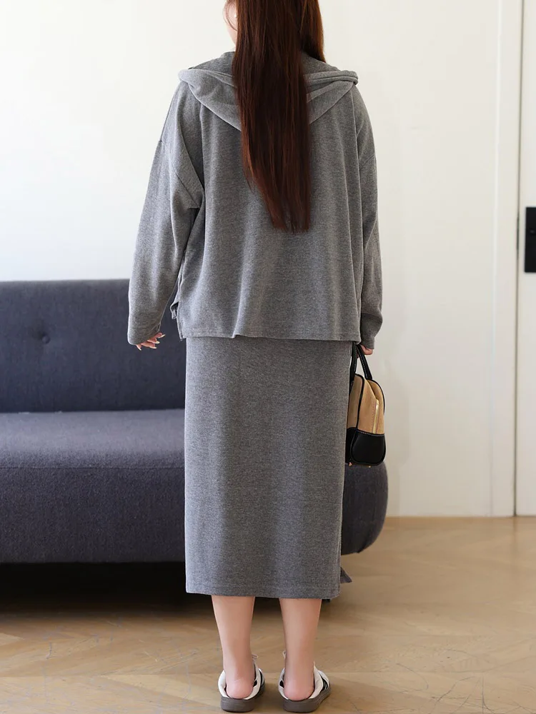 Hooded Cardigan for Women, Casual Sweatshirt, Single-Breasted Hoodie, Good Quality Coat, Plus Size, Autumn, 2024