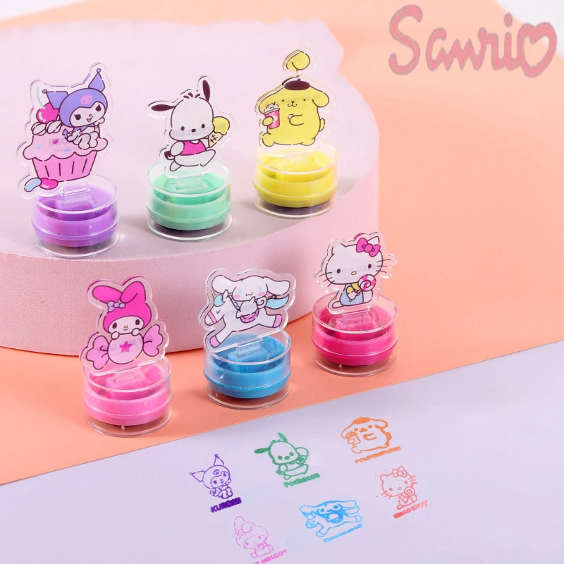 New sanrio Hello kitty My melody Kuromi cute simple cartoon anime character seal set creative exquisite kawaii seal wholesale