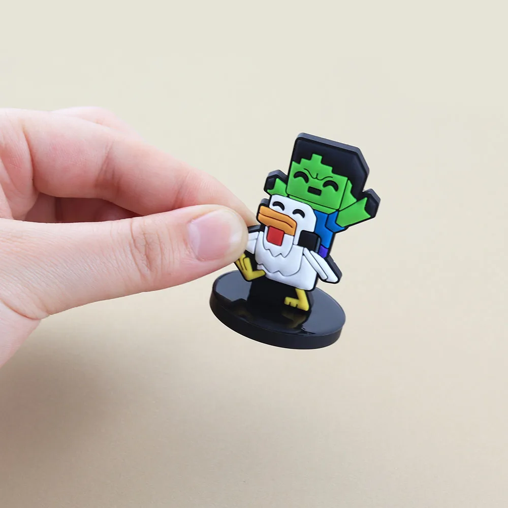 Niedlicher Baby-Zombie-Hühner-Jockey-Pixel-Silikon-Standee, inspiriert von Sandbox-Spielen, Dekoartikel, Videospiel-Zubehör, lustiges Gamer-Geschenk – Detail 7