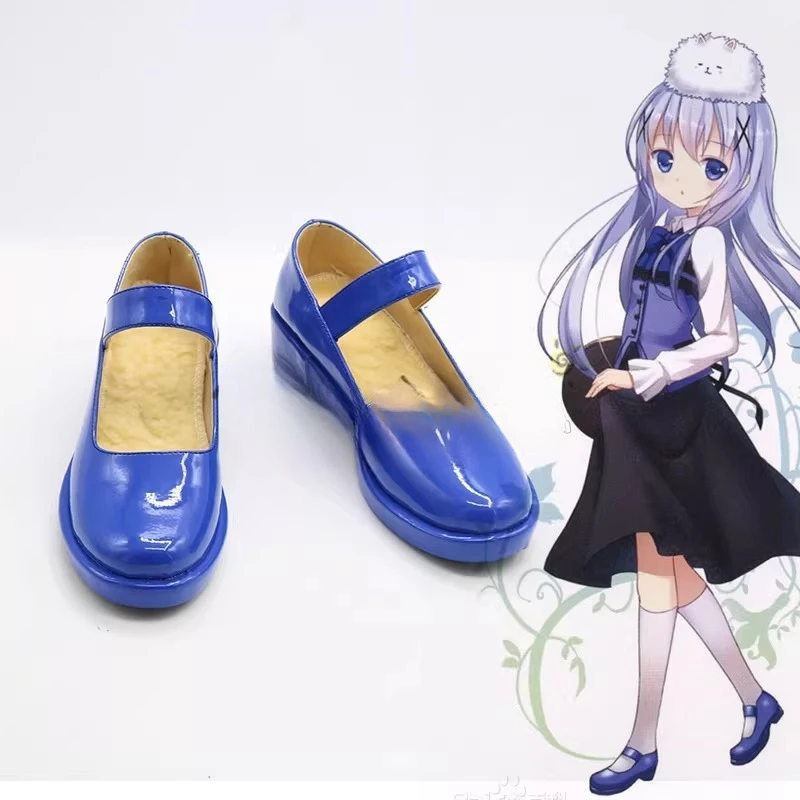 Chino Kafu Cosplay Shoes Anime Boots Girl Female Halloween Carnival Party Props Customization