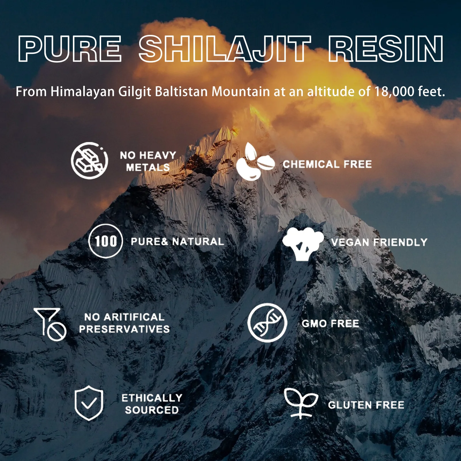 ShILAJIT Himalaya Resin 800mg Natural Pure Shilajit Resin Lab Fulvic Acid Tested 85+ Trace Minerals