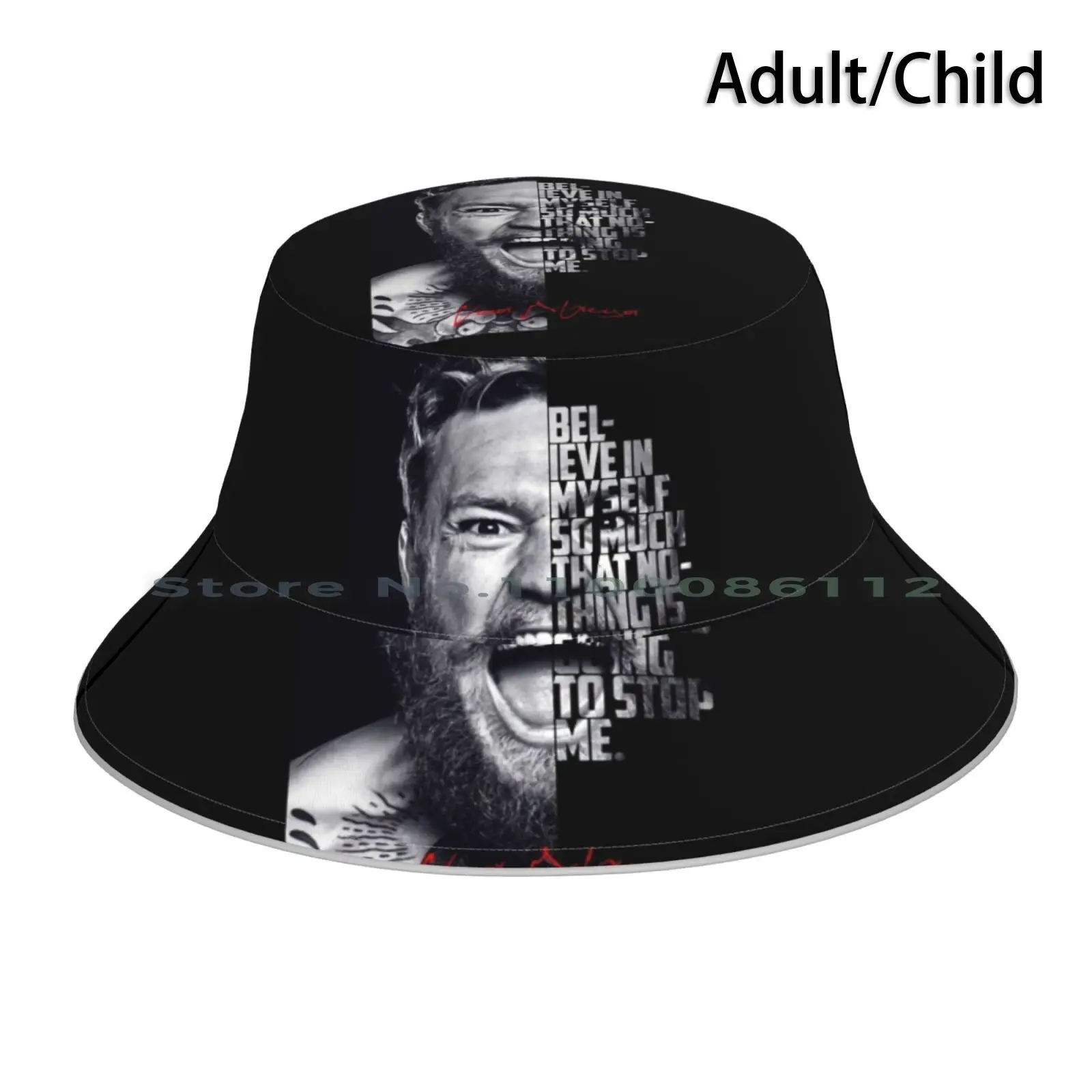 Black And White Conor Mcgregor Motivational Poster. Bucket Hat Sun Cap Conor Mcgregor Quotes Kickboxing Fighter Motivational