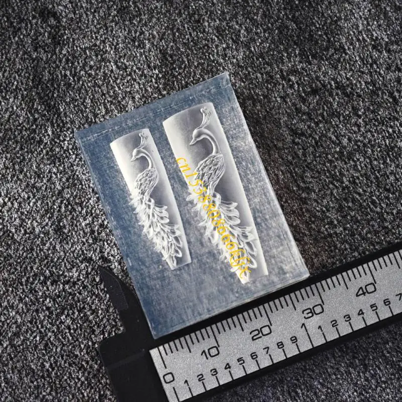 قالب ختم أظافر ثلاثي الأبعاد مفصل من Peacockbird مادة سيليكون ممتازة لصالون تجميل الأظافر والمشاريع الحرفية 066C