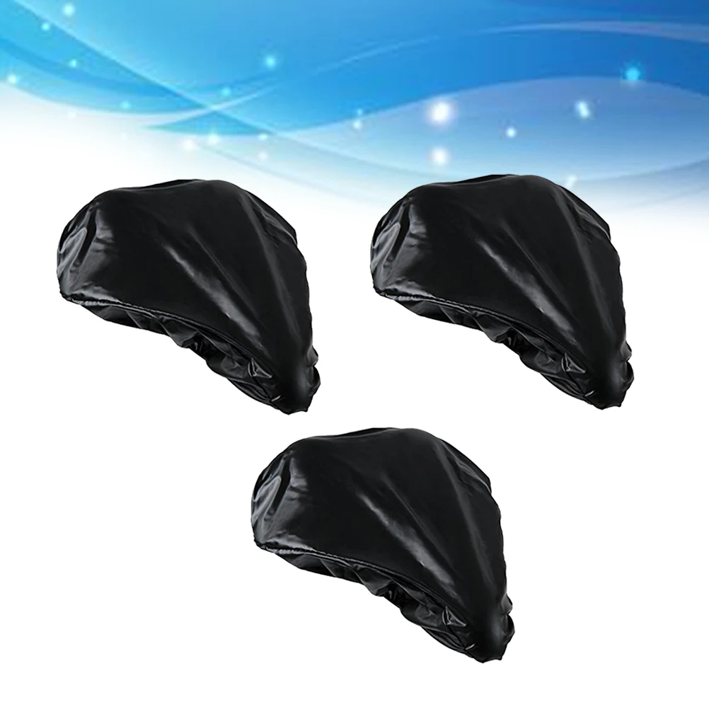 

3pcs Waterproof Bike Seat Cover Elastic Rain Resistant Durable Reusable Bicycle Saddle Protector For Outdoor Indoor Fits Most