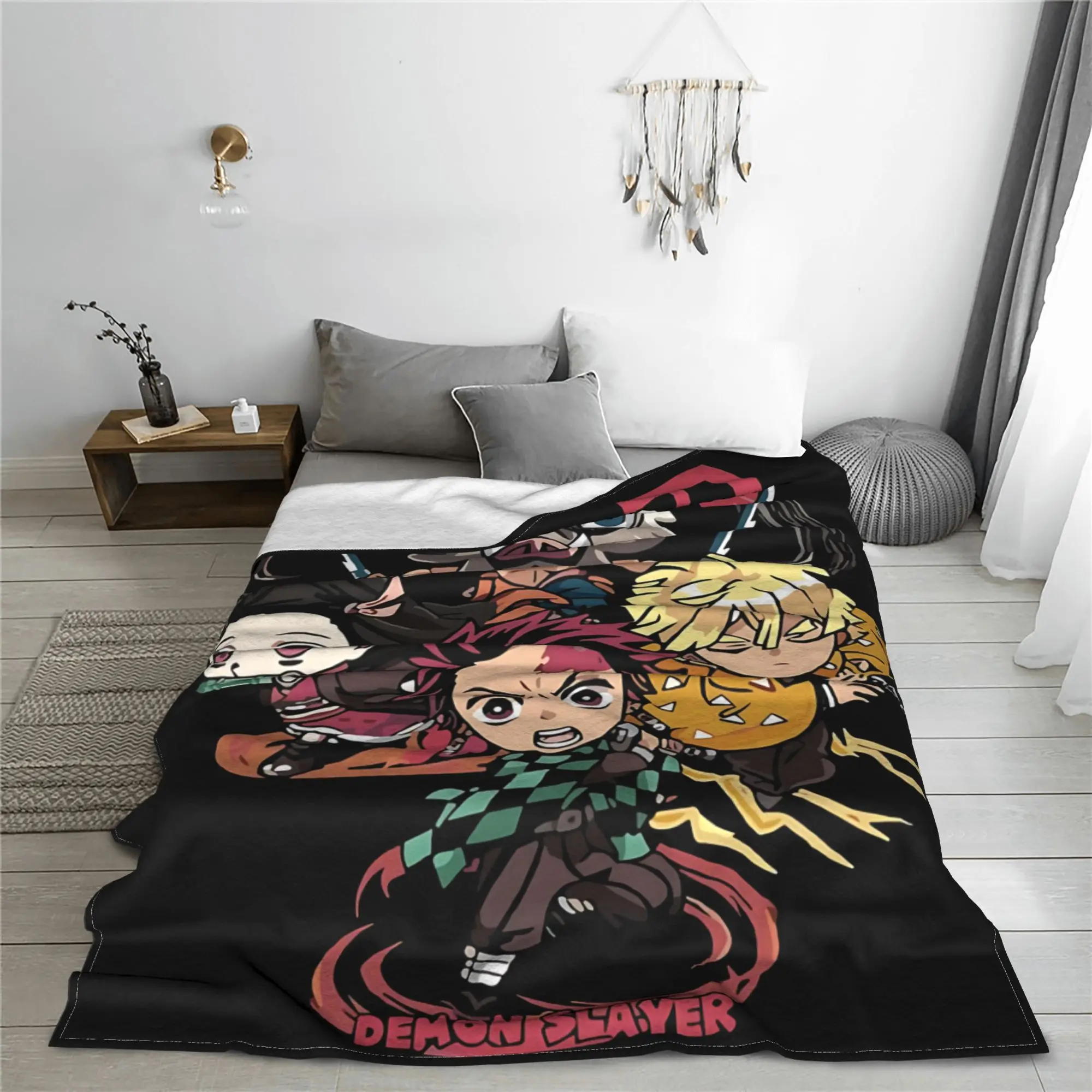 1PC Demon Slayers  Blanket Super Cosy Plush Home Living Room Sofa