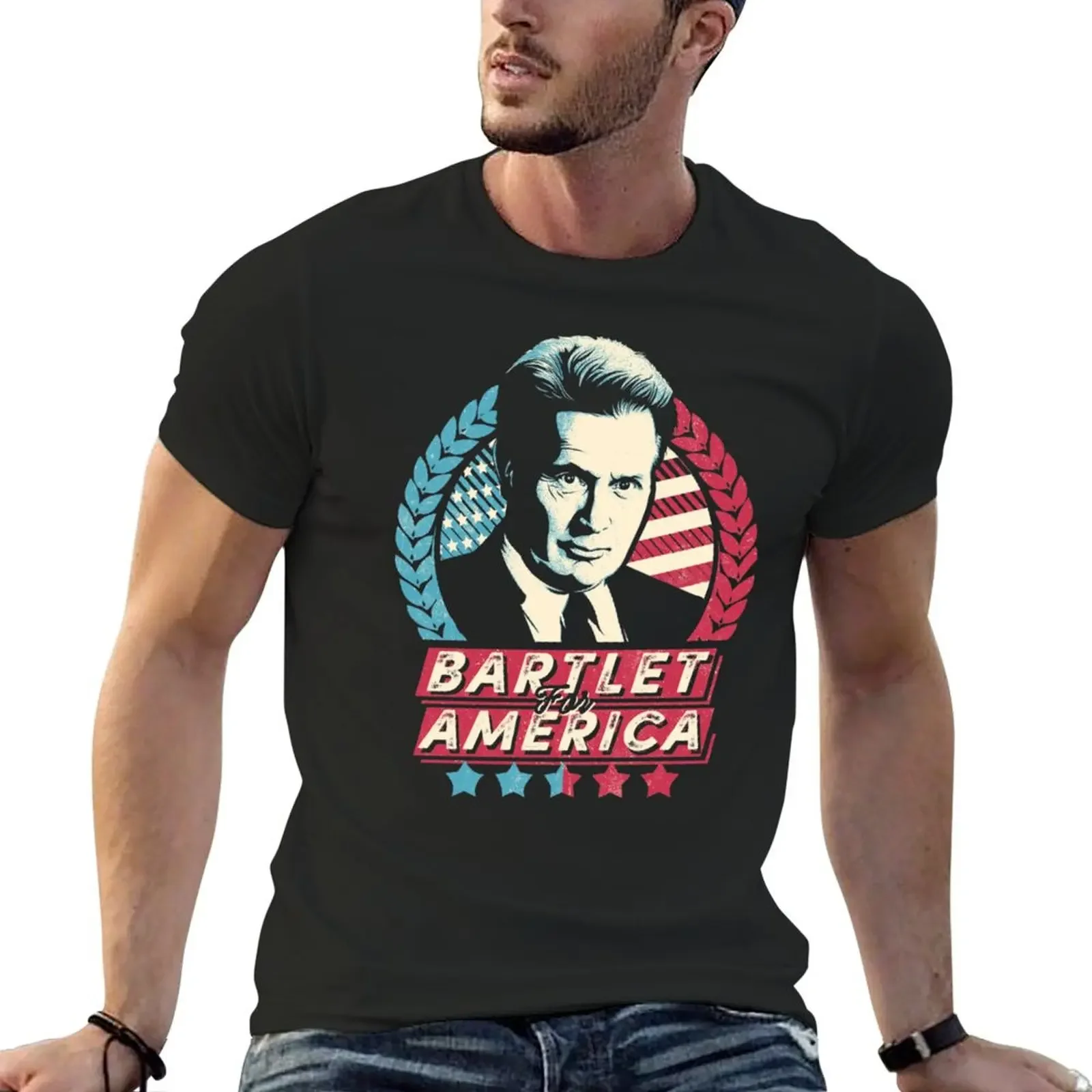 Bartlet for America T-Shirt vintage t shirts summer top kawaii clothes vintage clothes t shirts for men pack