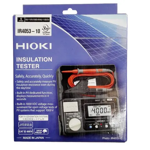 HIOKI IR4053-10 फोटोवोल्टिक उत्पादन प्रणालियों, सौर ऊर्जा के लिए डिजिटल इन्सुलेशन परीक्षक 10 best sales हियोकी - №4
