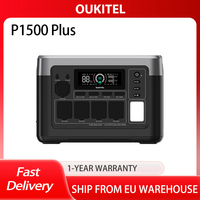 OUKITEL P1500 Plus Portable Power Station, 1800W 1536Wh Outdoor Generator, 4000 Cycles LiFePO4, APP Control, 500W Solar Input