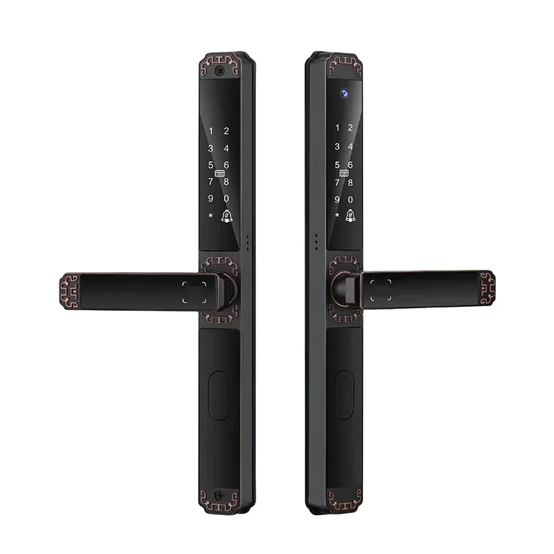 X3M European Style Smart Locks Cat Eye Double-Sided Broken Bridge Aluminum Password Fingerprint Door Lock Home App Network