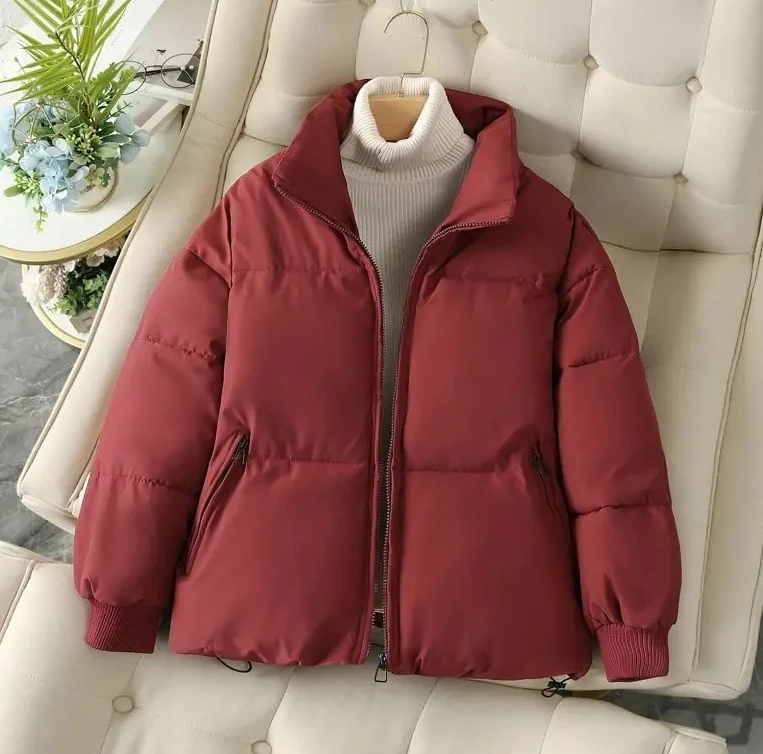 

2025 New Winter Loose down Cotton Coat Bread Outerwear Korean Version Style Short Thickened Cotton Jacket